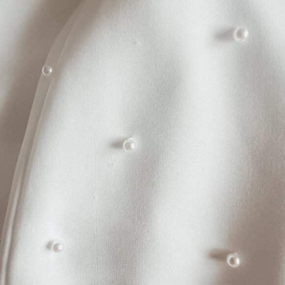 Sachin & Babi Bridal Dress - Strapless Back-Bow Pearl Midi Dress | S6 (Altered) - Picture 11 of 11